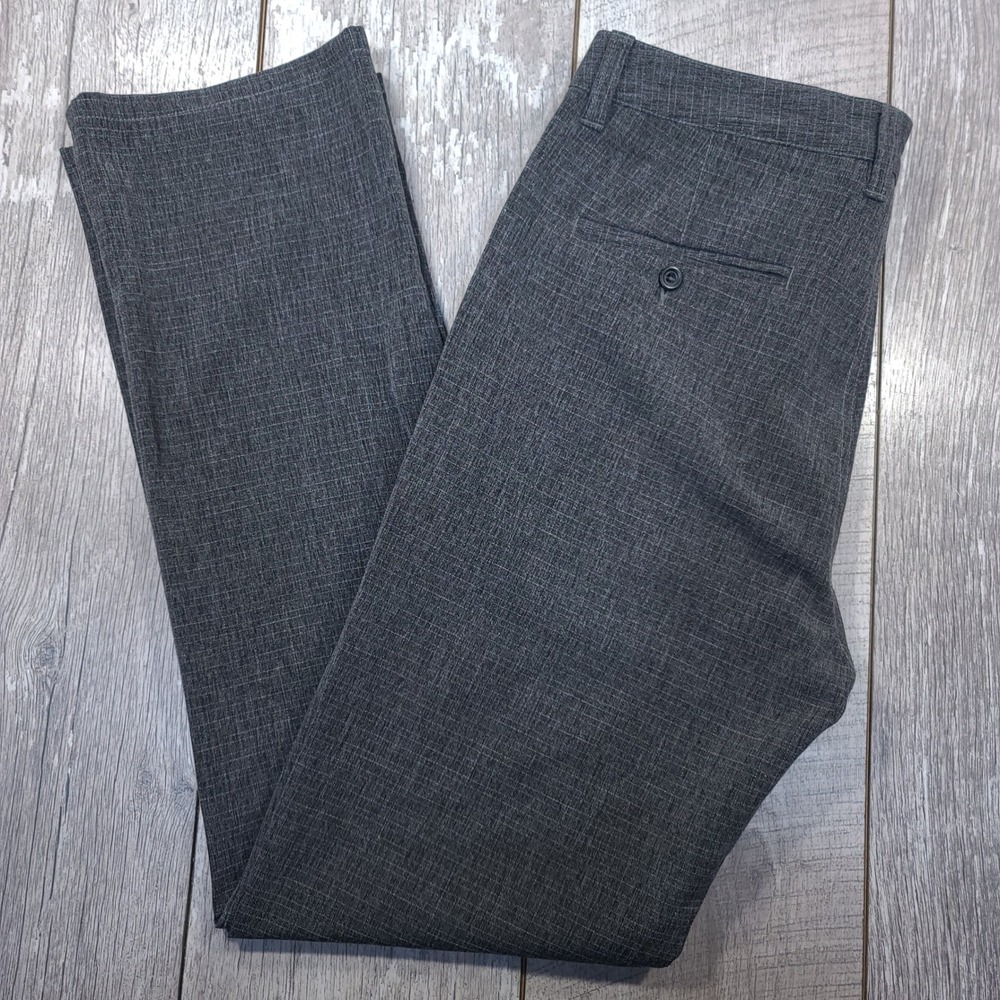 Travis Mathew Golf Pants Mens 32x33 Grey Heather Crosshatch Performance Stretch